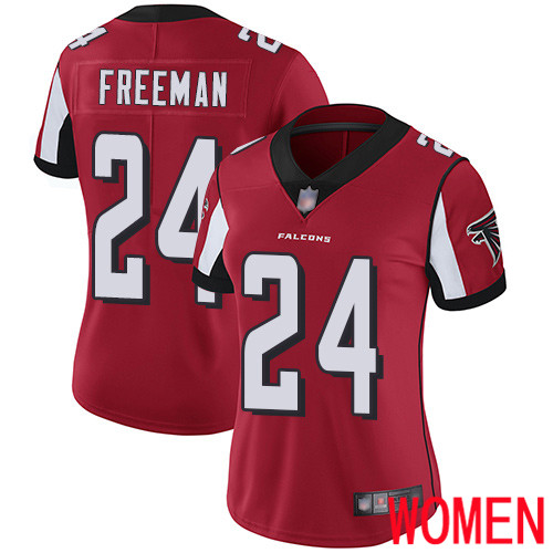 Atlanta Falcons Limited Red Women Devonta Freeman Home Jersey NFL Football #24 Vapor Untouchable